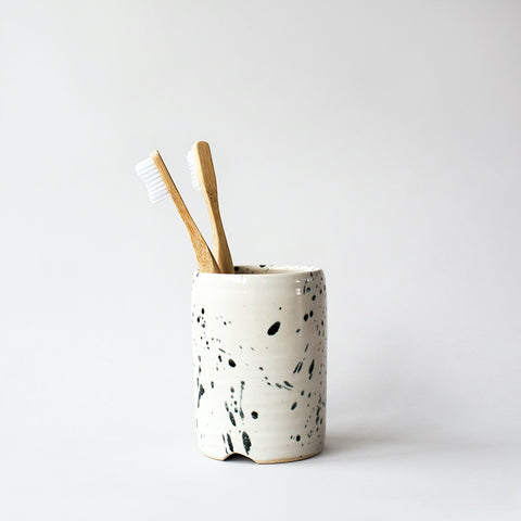 Stoneware Toothbrush Holder - Speckle