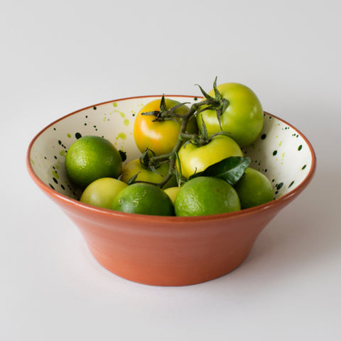 Chroma Speckled Salad Bowl - Green
