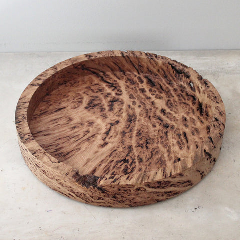 Burr Oak Circular Tray