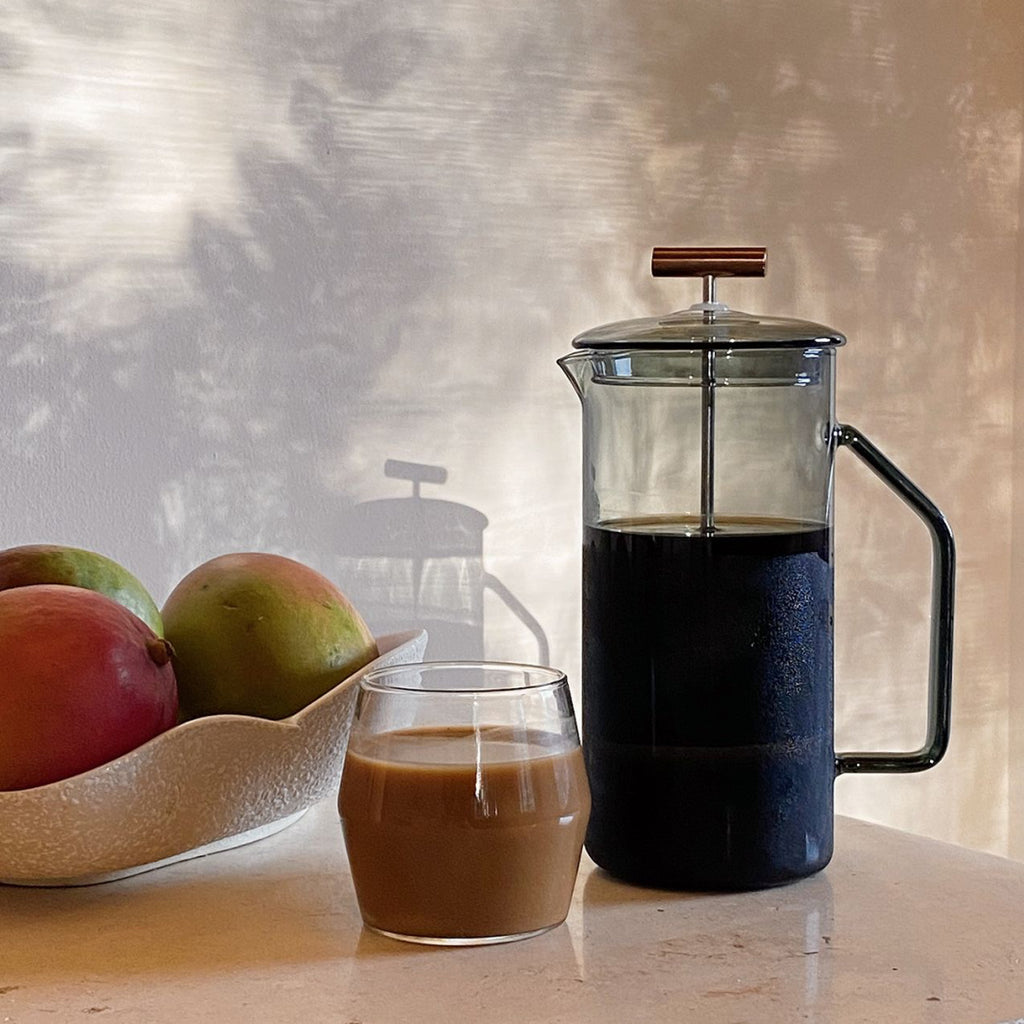 Glass French Press, Amber - Gessato Design Store